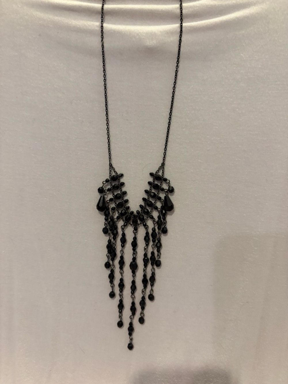 Black Statement Fringe Necklace - Women Jewelry